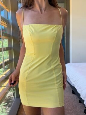 Mistress Rocks Open Back Summer Limoncello Mini Dress